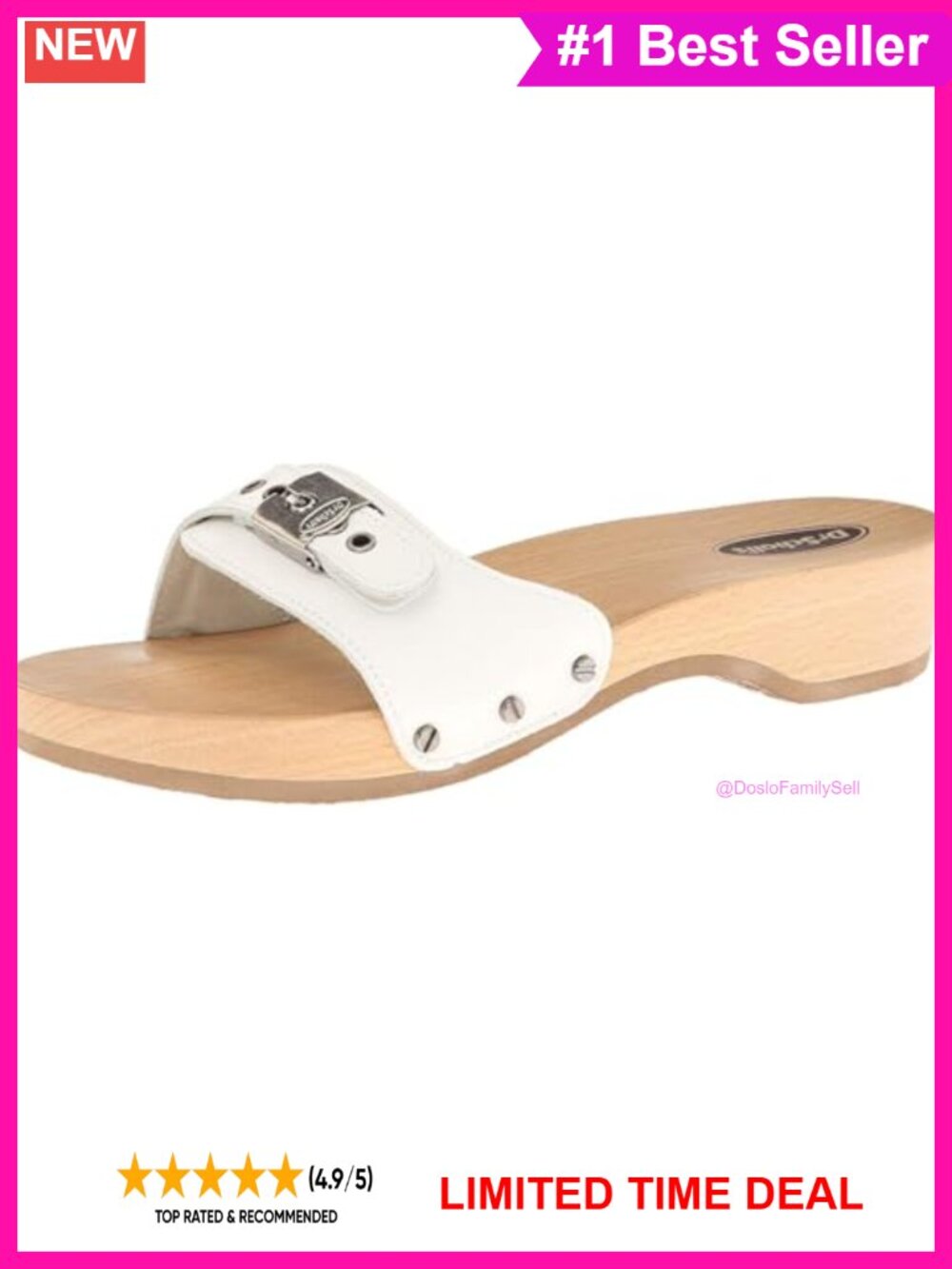 Dr. Scholl's Original Slide Sandal Leather Platform Wedge